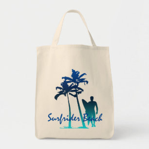 Surfrider Beach Hawaiian Palm Tree Blend Tote Bag