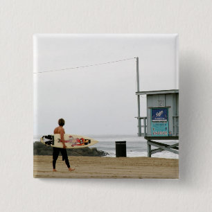 Surfs Up! 15 Cm Square Badge