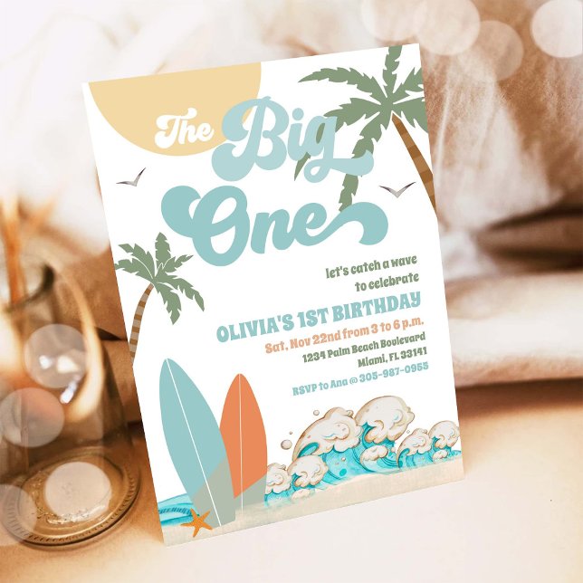 Surfs Up 1st Birthday Invitation (Creator Uploaded)