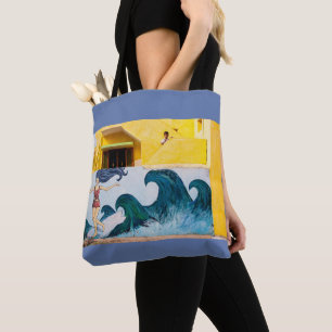 Surf's Up at Mahabalipuram Tote Bag