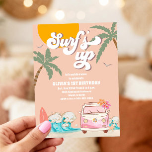 Surfs Up Beach Birthday Invitation