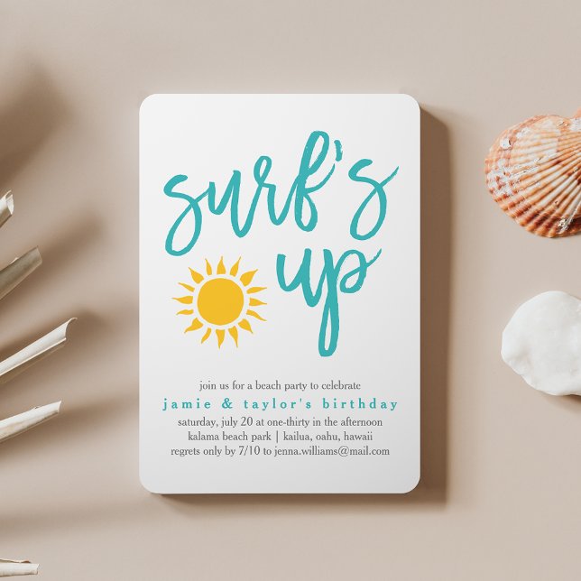 Surf's Up Beach Party Invitation (Creator Uploaded)