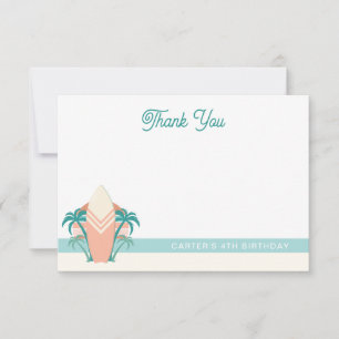 Surf's Up Beach Retro Thank You Card