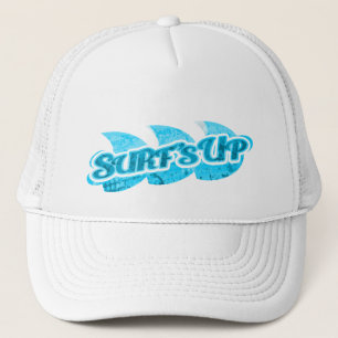 "Surf's Up" deep blue sea & white Trucker Hat