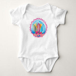 Surf's Up - Girlie Surfer Baby Bodysuit