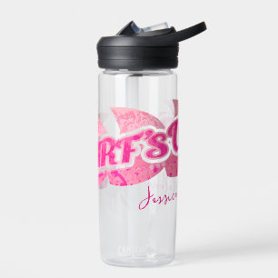 Surf's up girls pink purple  water bottle