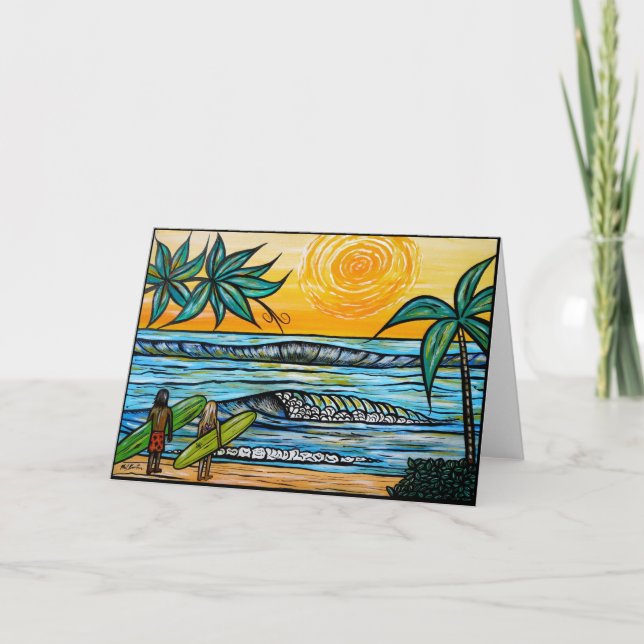 Surf's Up Greeting Card (Front)