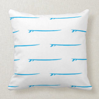 Surf's Up! Large Blue Boards/White Background Cushion