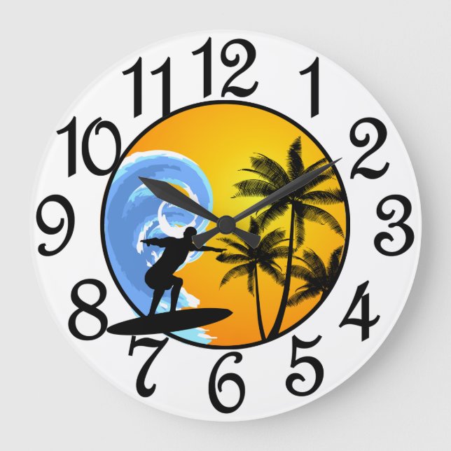 Surfs Up Large Clock (Front)
