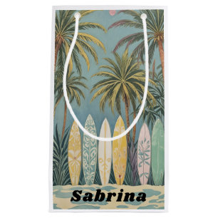 Surf's Up, Pastel Style Personalised Small Gift Bag