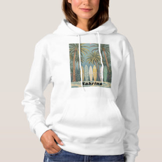 Surf's Up, Pastel Style Personalized Hoodie