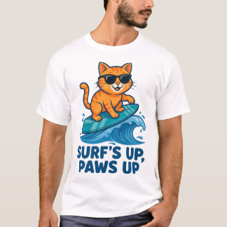 Surf's Up Paws Up Funny Surfer Shirt