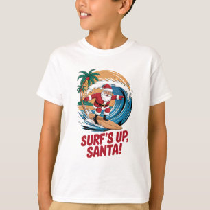 Surf's up Santa Christmas T-Shirt