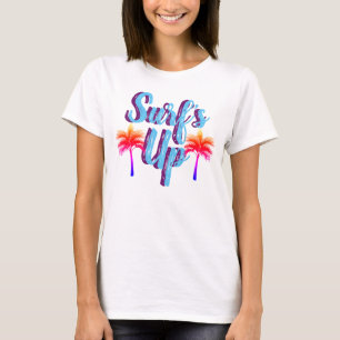 Surf's Up Summer Sunset Palm Trees T-Shirt