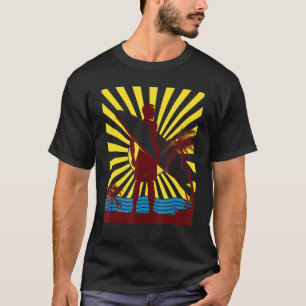 Surfs Up Surfer Sunset Retro T-Shirt