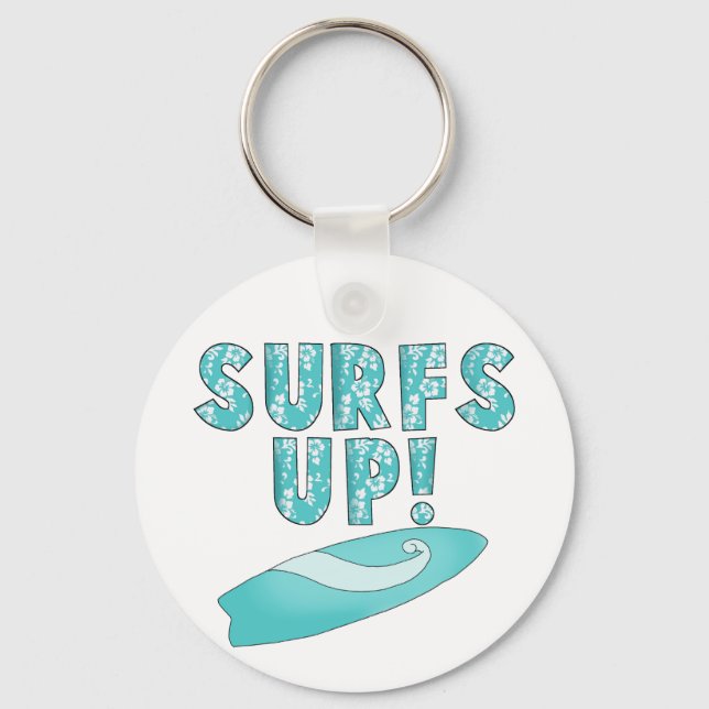 Surfs Up T-shirts and Gifts Key Ring (Front)