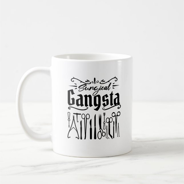 Surg Scrub Tech Surgeon Funny Surgery Technologist Coffee Mug (Left)