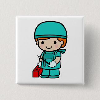 Surgeon Boy 15 Cm Square Badge