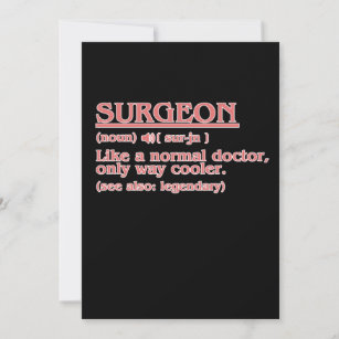 Surgeon Definition Surgery Medical Doctor Neurolog Thank You Card