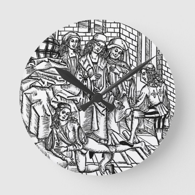 Surgeon directs as an assistant breaks and resets round clock (Front)
