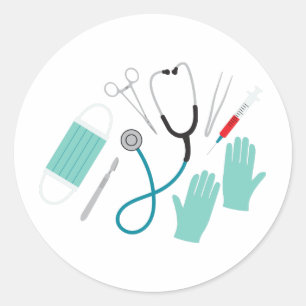 Surgeon Equipment Classic Round Sticker