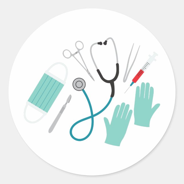 Surgeon Equipment Classic Round Sticker (Front)