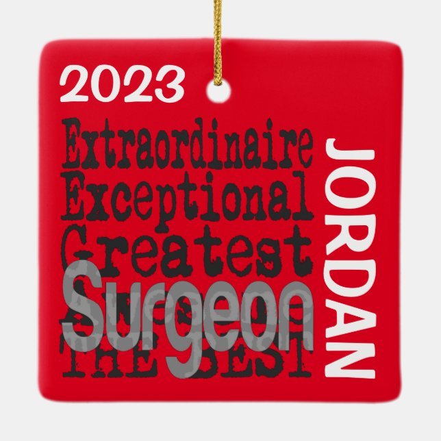 Surgeon Extraordinaire CUSTOM Ceramic Ornament (Back)