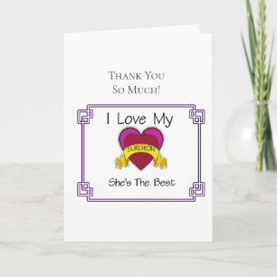 Surgeon (for her) Thank You Card