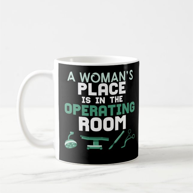 Surgeon Gifts Women Surgery Resident Coffee Mug (Left)