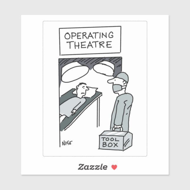Surgeon has Toolbox Cartoon. (Sheet)