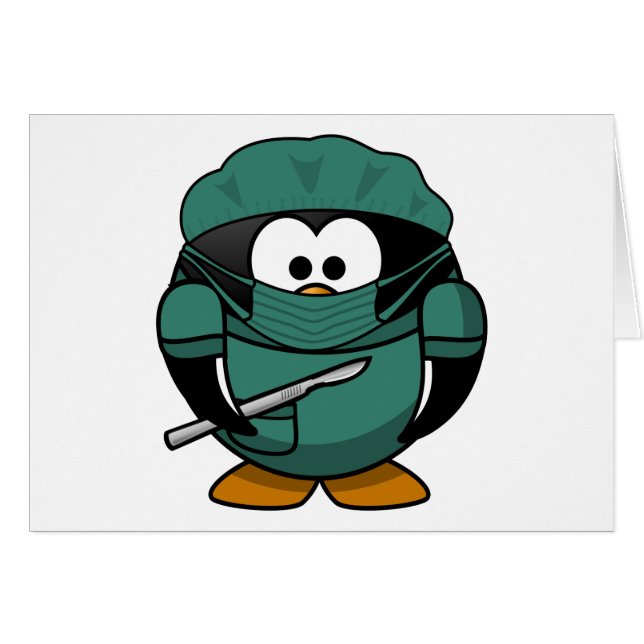 Surgeon Penguin Cartoon (Front Horizontal)