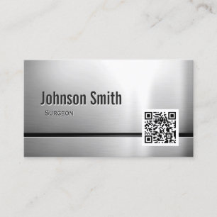 Surgeon - Stainless Steel QR Code Business Card