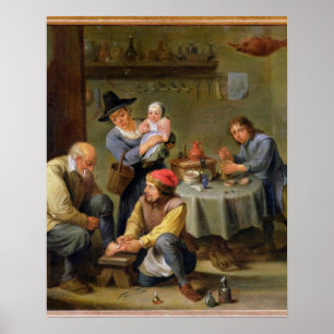 Surgeon Tending the Foot of an Old Man Poster