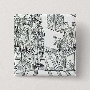 Surgeon visits a man with arrow wounds, from 'Das 15 Cm Square Badge