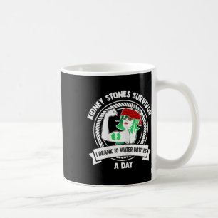 Surgery Gift - Flexing Woman Kidney Stones Survivo Coffee Mug