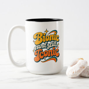 Surgery Recovery Bionic and Still Iconic Funny Two-Tone Coffee Mug