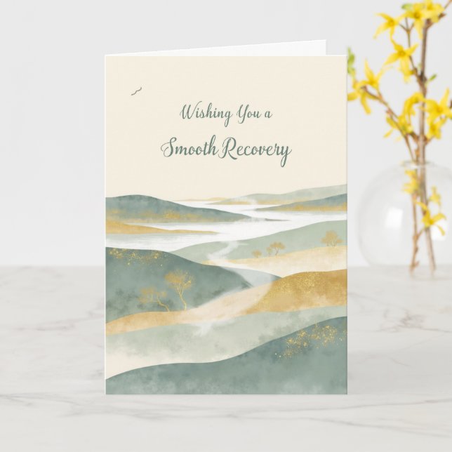 Surgery Recovery Wishing Smooth Recovery Landscape Card (Yellow Flower)
