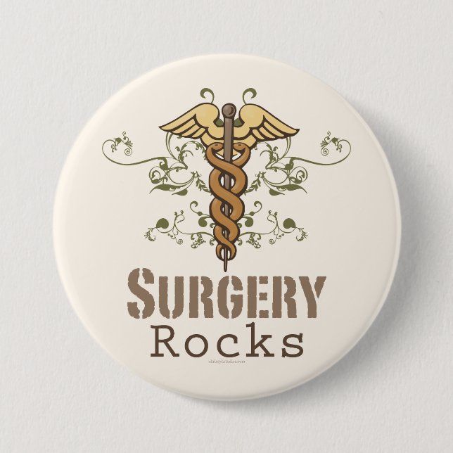 Surgery Rocks Surgeon Button (Front)