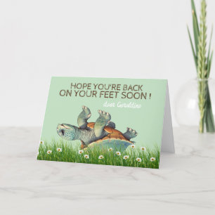 surgery support- back on feet - Get well soon  Thank You Card