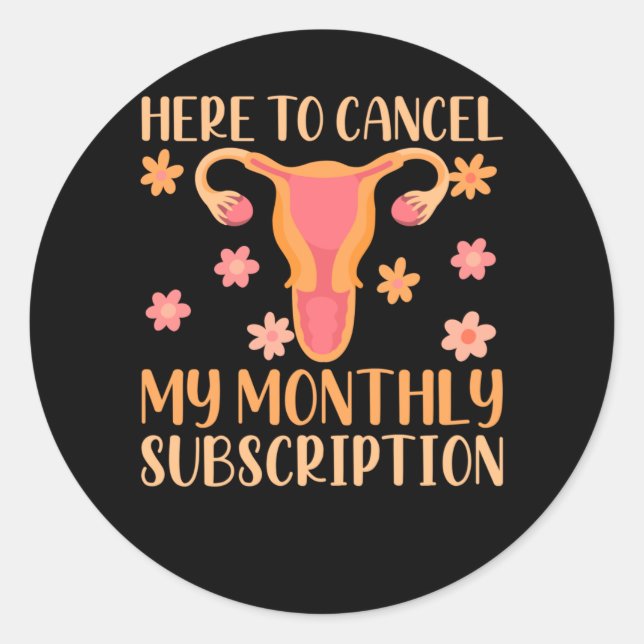 Surgery Uterus Removal Hysterectomy Recovery Classic Round Sticker (Front)