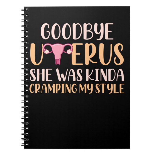 Surgery Uterus Removal Hysterectomy Recovery Notebook (Front)