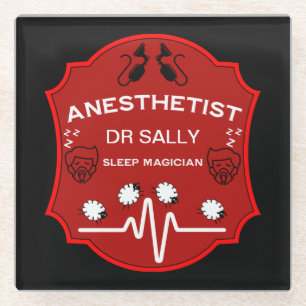 Surgical Anaesthetist Glass Coaster