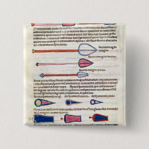 Surgical instruments from a treatise 15 cm square badge