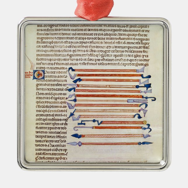 Surgical instruments from a treatise metal ornament (Front)