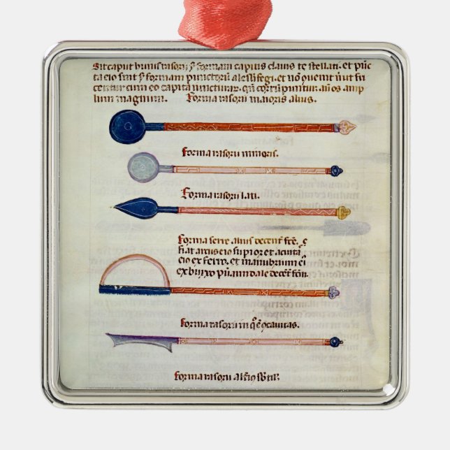 Surgical instruments from a treatise metal ornament (Front)