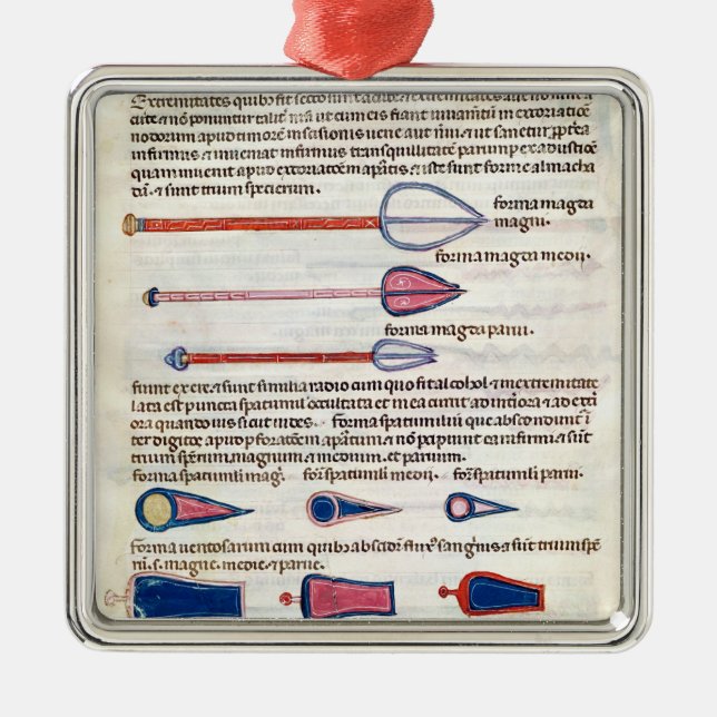 Surgical instruments from a treatise metal tree decoration (Front)