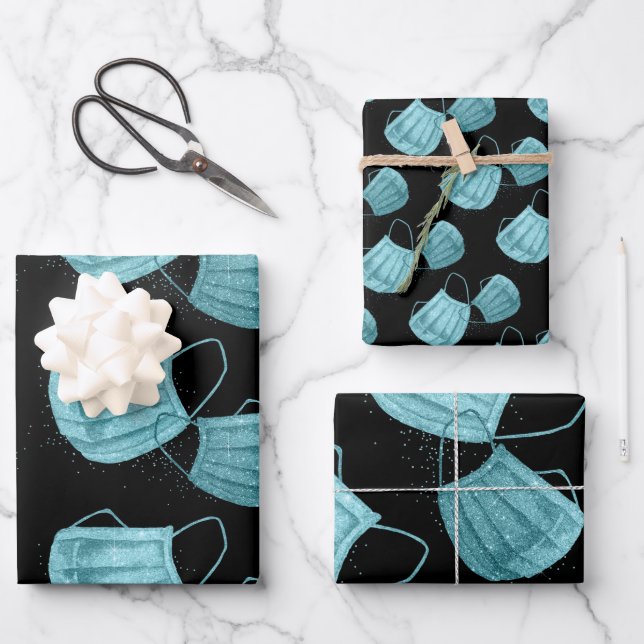 Surgical Mask Wrapping Paper Flat Sheet Set of 3 (Front)