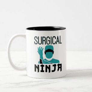 Surgical Ninja Scrub Tech Technologist Two-Tone Coffee Mug