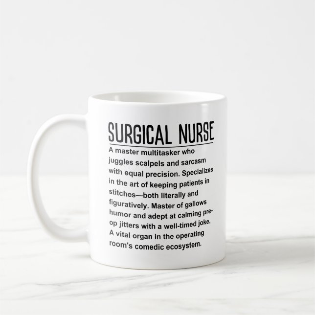 Surgical nurse coffee mug (Left)