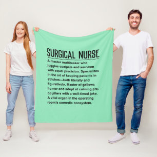 Surgical nurse fleece blanket